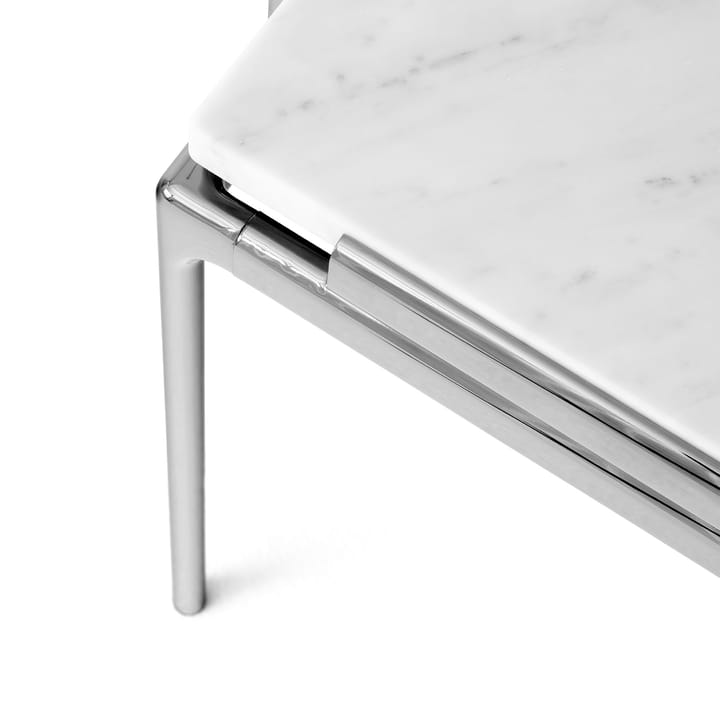 Sett LN11 sidobord, Bianco carrara-dark chrome &Tradition