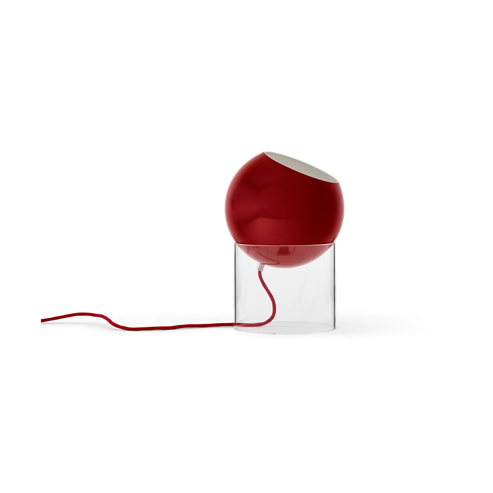 Topan VP13 bordslampa 31,5 cm, Clear-vermilion red &Tradition