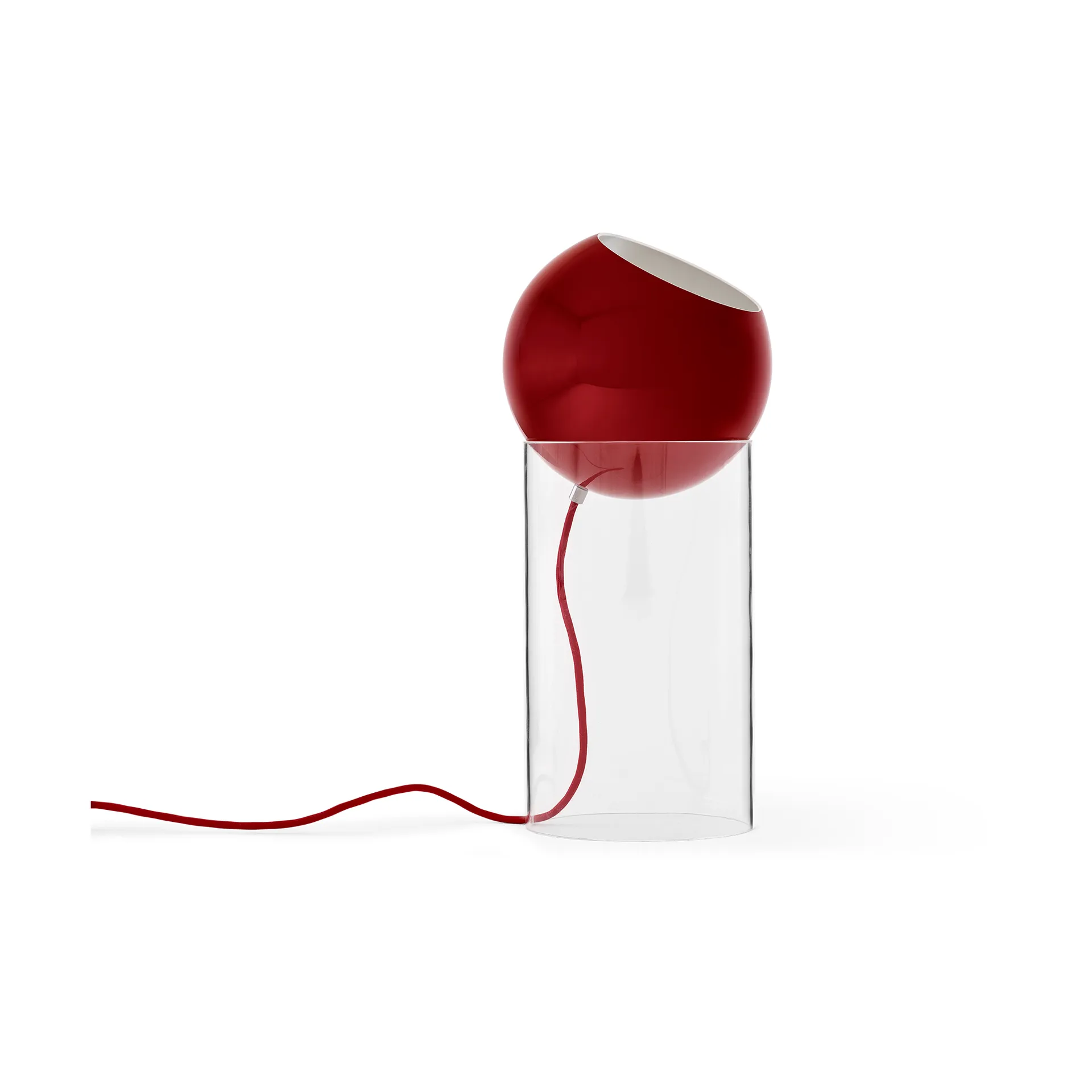 Topan VP14 golvlampa 46,5 cm, Clear-vermilion red &Tradition