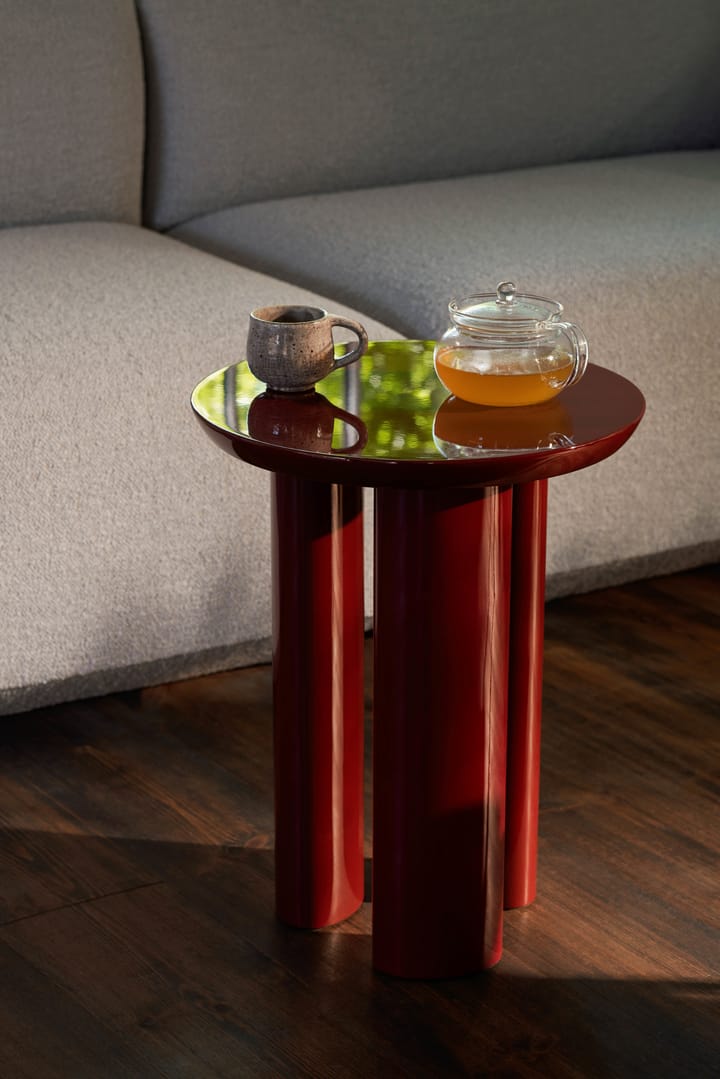Tung JA3 sidobord, burgundy red &Tradition