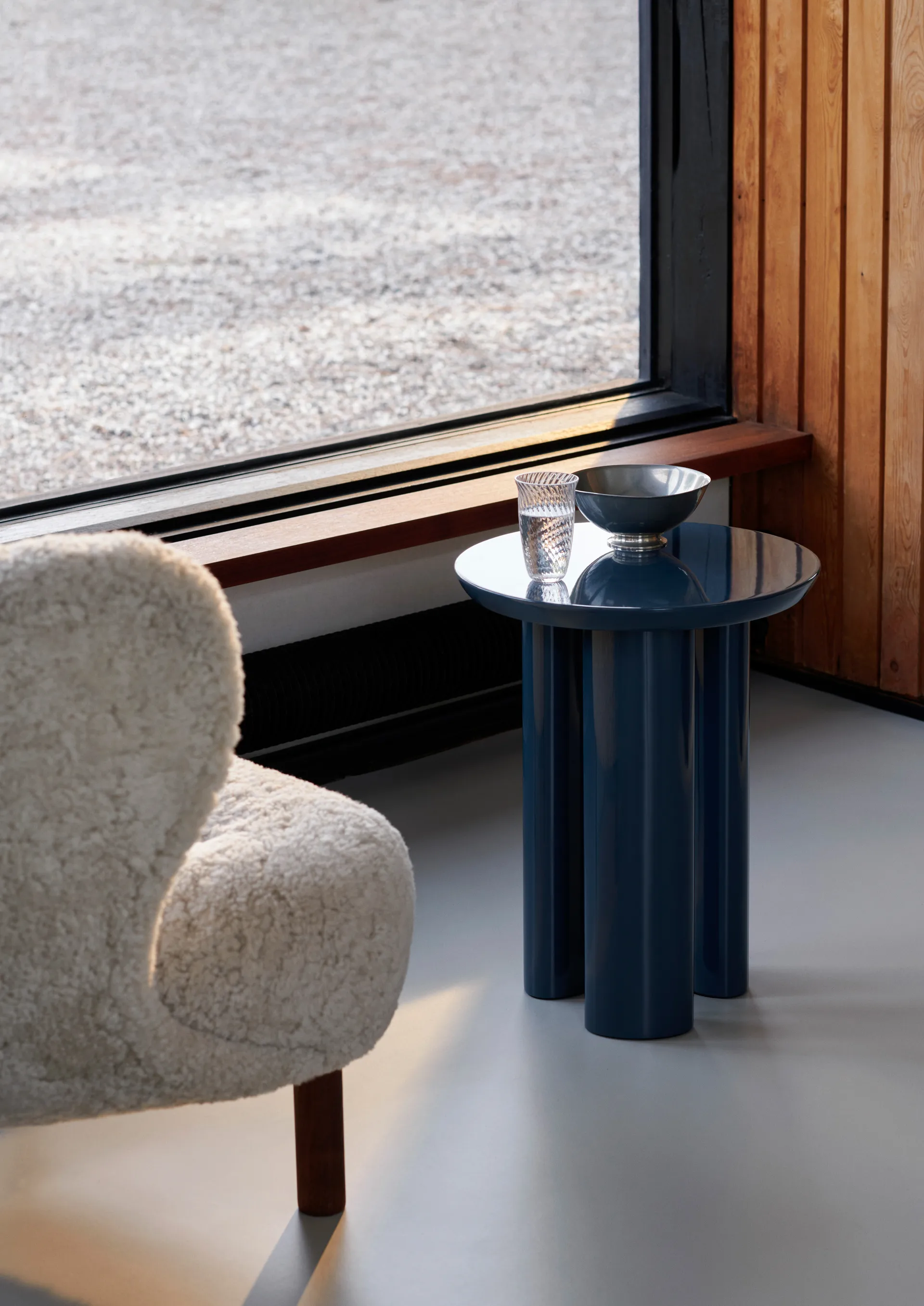 Tung JA3 sidobord, Steel blue &Tradition