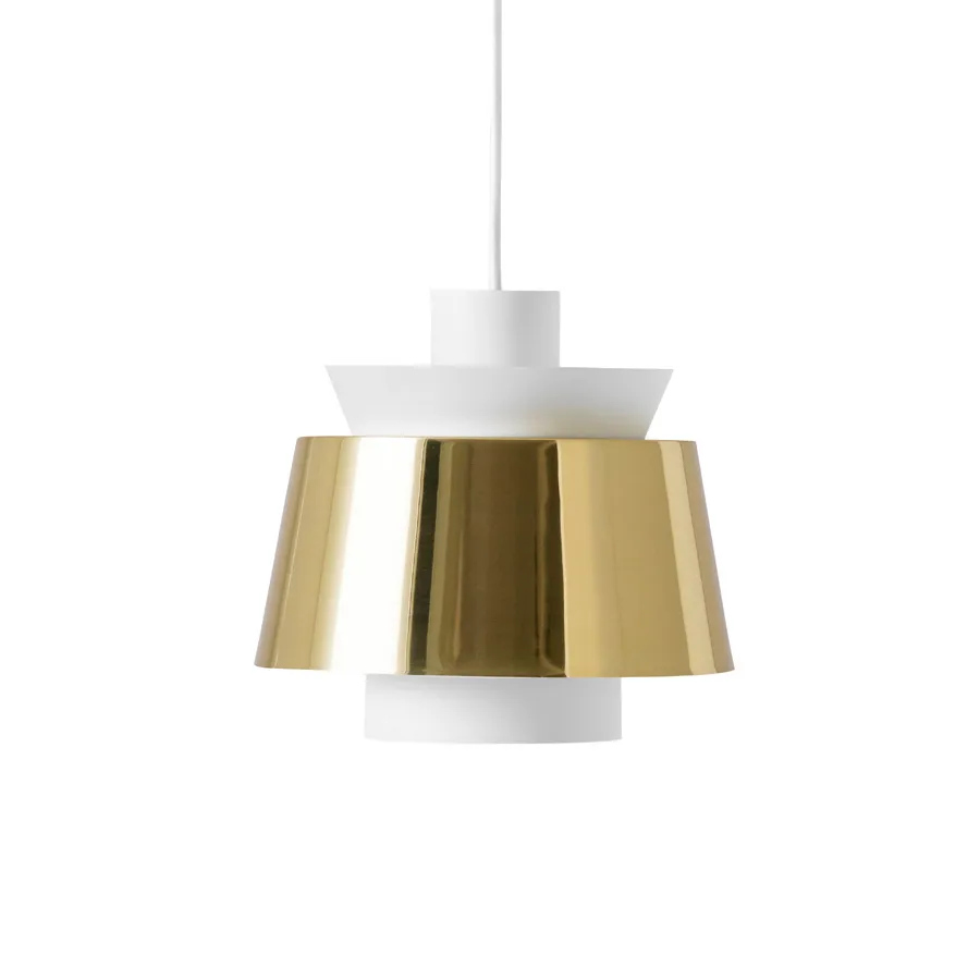 Utzon JU1 lampa, Brass & Matt White &Tradition