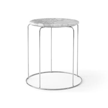 Wire Stool VP11 toppskiva Ø38 cm - Marmor Bianco Carrara - &Tradition