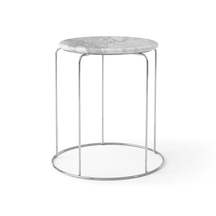 Wire Stool VP11 toppskiva Ø38 cm, Marmor Bianco Carrara &Tradition