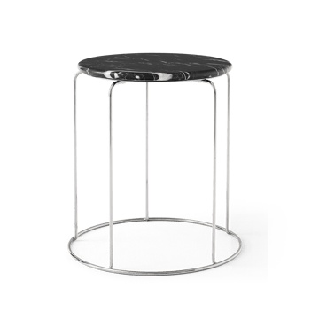 Wire Stool VP11 toppskiva Ø38 cm - Marmor Nero Marquina - &Tradition