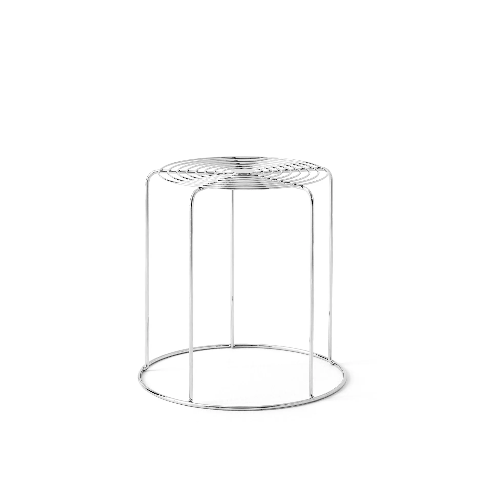 Wire VP11 rund pall, Stainless steel, Ø44x42 cm &Tradition