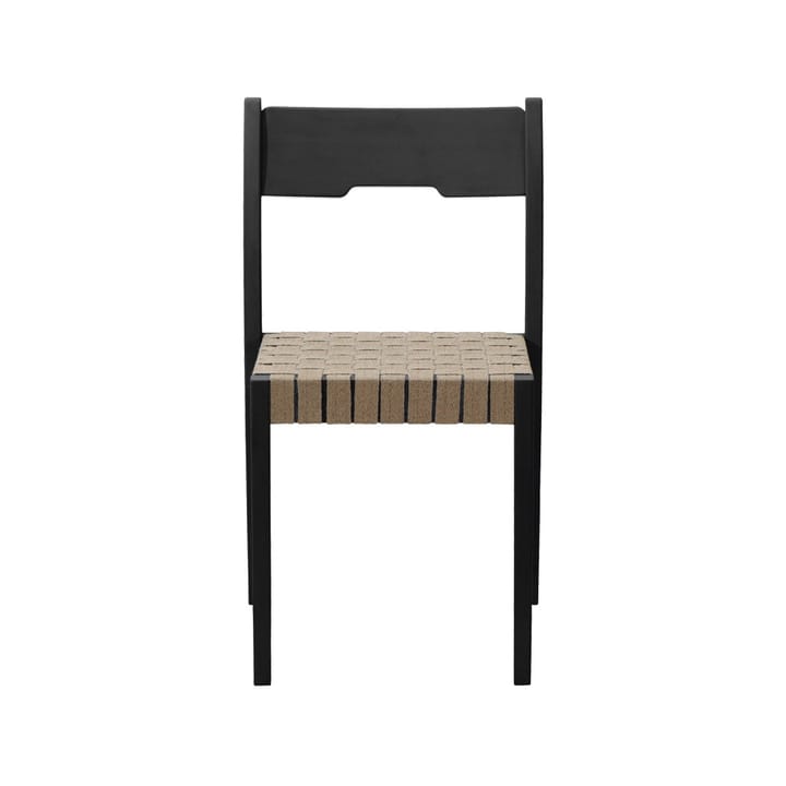 Arnold stol - sadelgjord natur, svart äggoljetempera - Tre Sekel Möbelsnickeri