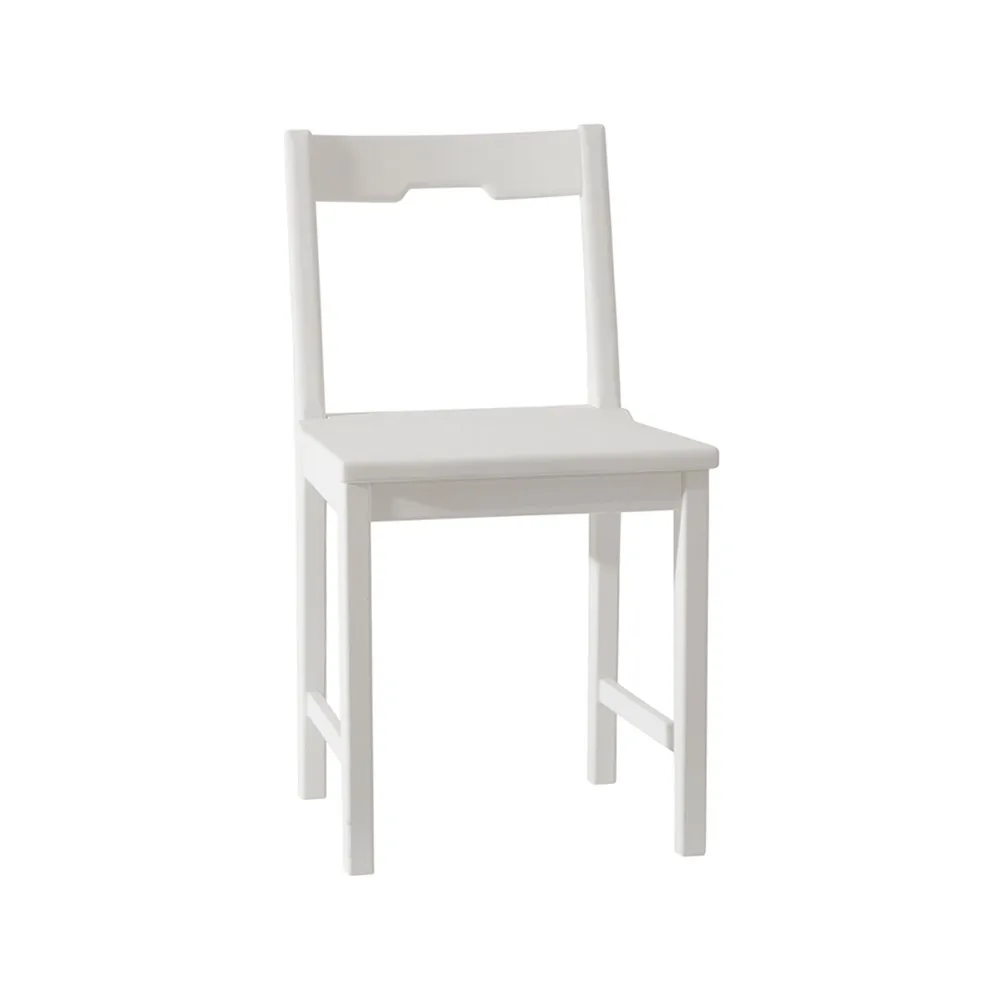 Tre Sekel Möbelsnickeri Flinck stol Vit äggoljetempera