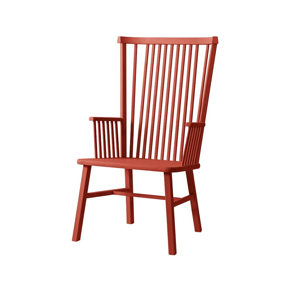 Ida länstol, Röd äggoljetempera Tre Sekel Möbelsnickeri