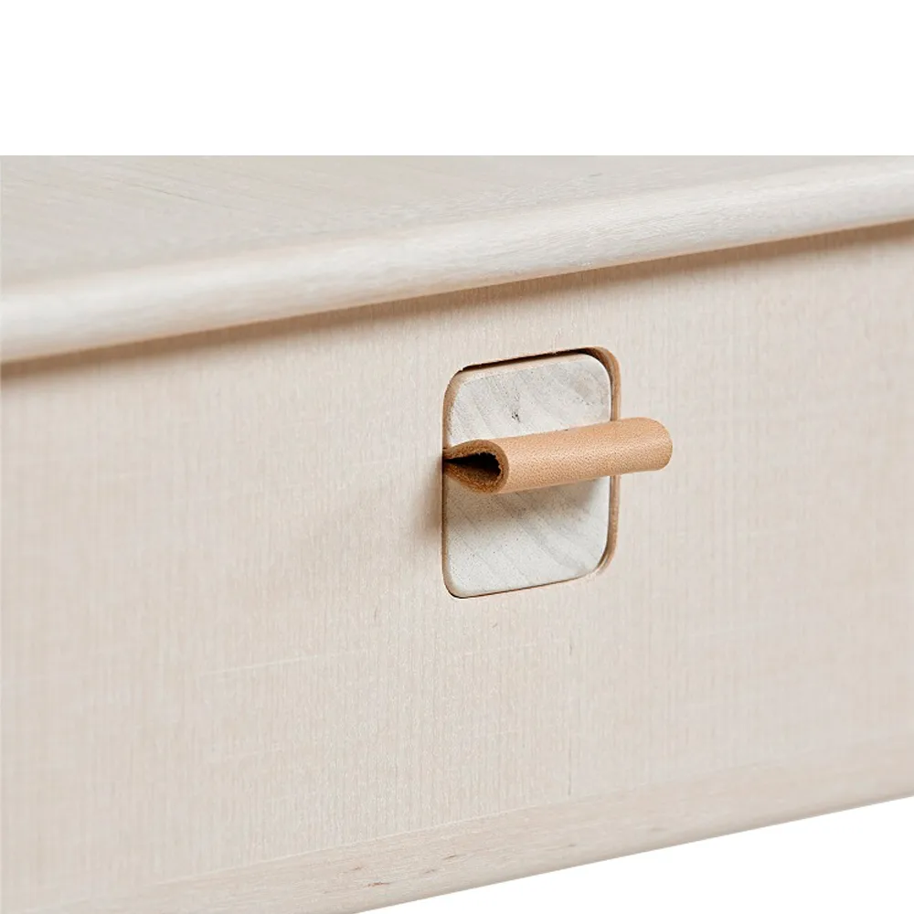 Johanneberg matbord, björk hårdvaxolja-2 iläggsskivor-naturläder Tre Sekel Möbelsnickeri