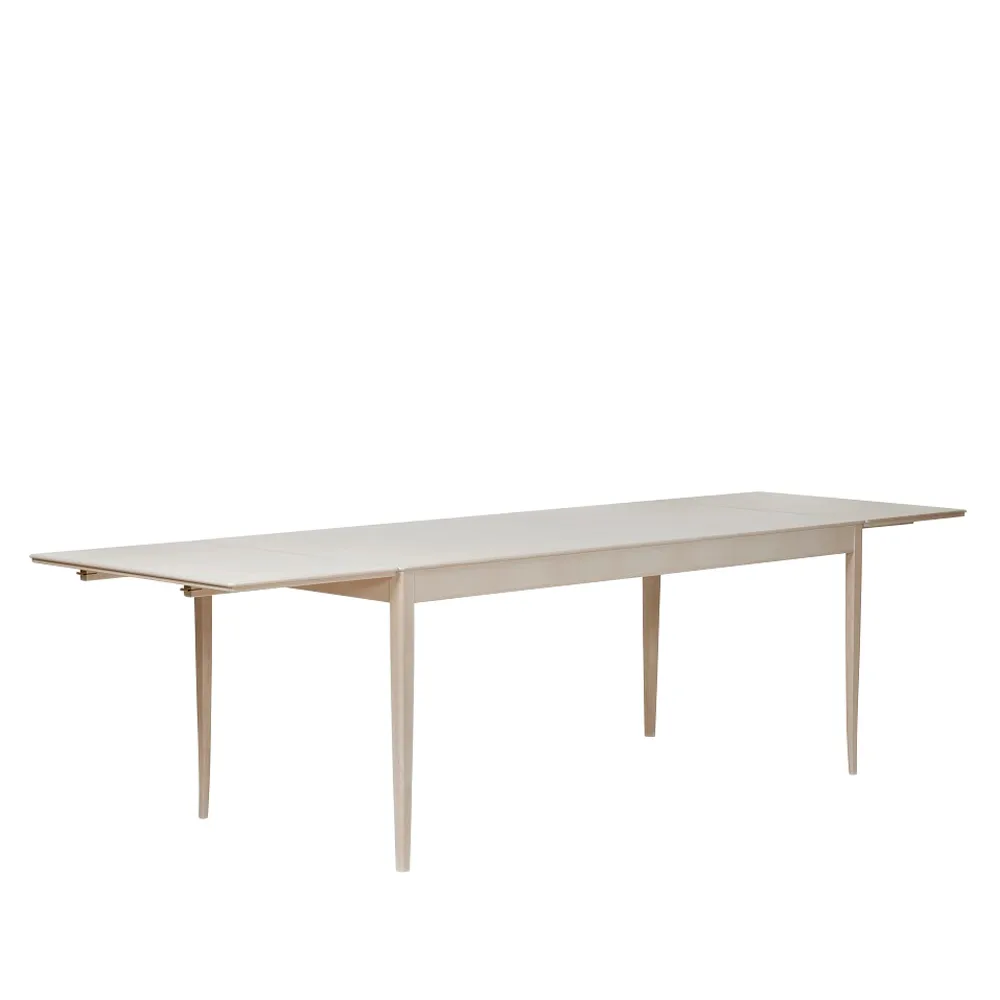 Johanneberg matbord, björk vitpigment hårdvaxolja Tre Sekel Möbelsnickeri