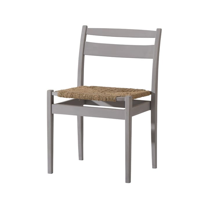 Kaj stol - mellangrå, flätat sjögräs, äggoljetempera - Tre Sekel Möbelsnickeri