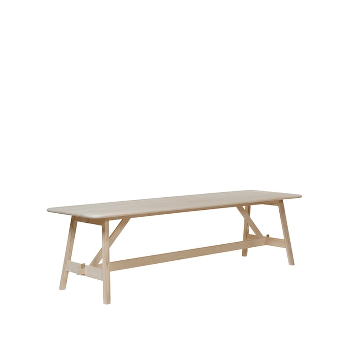 Landala matbord - Ek vit hårdvaxolja 215x75 cm - Tre Sekel Möbelsnickeri