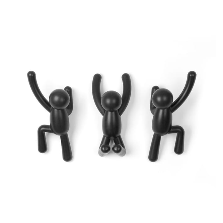 Buddy krok - svart, 3-pack - Umbra
