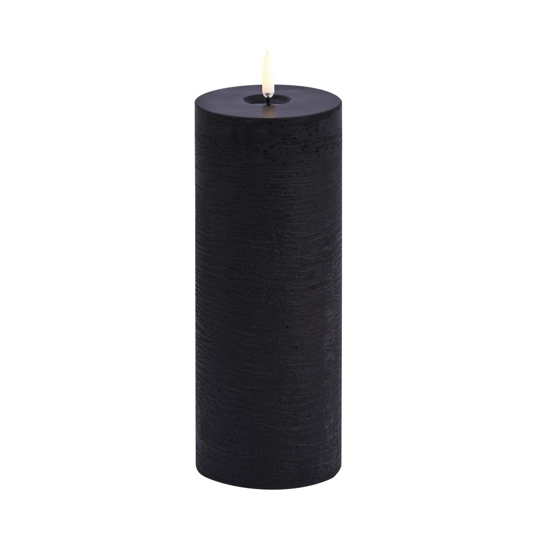 Uyuni Lighting Uyuni LED Blockljus melted Svart rustic, o7,8x20 cm