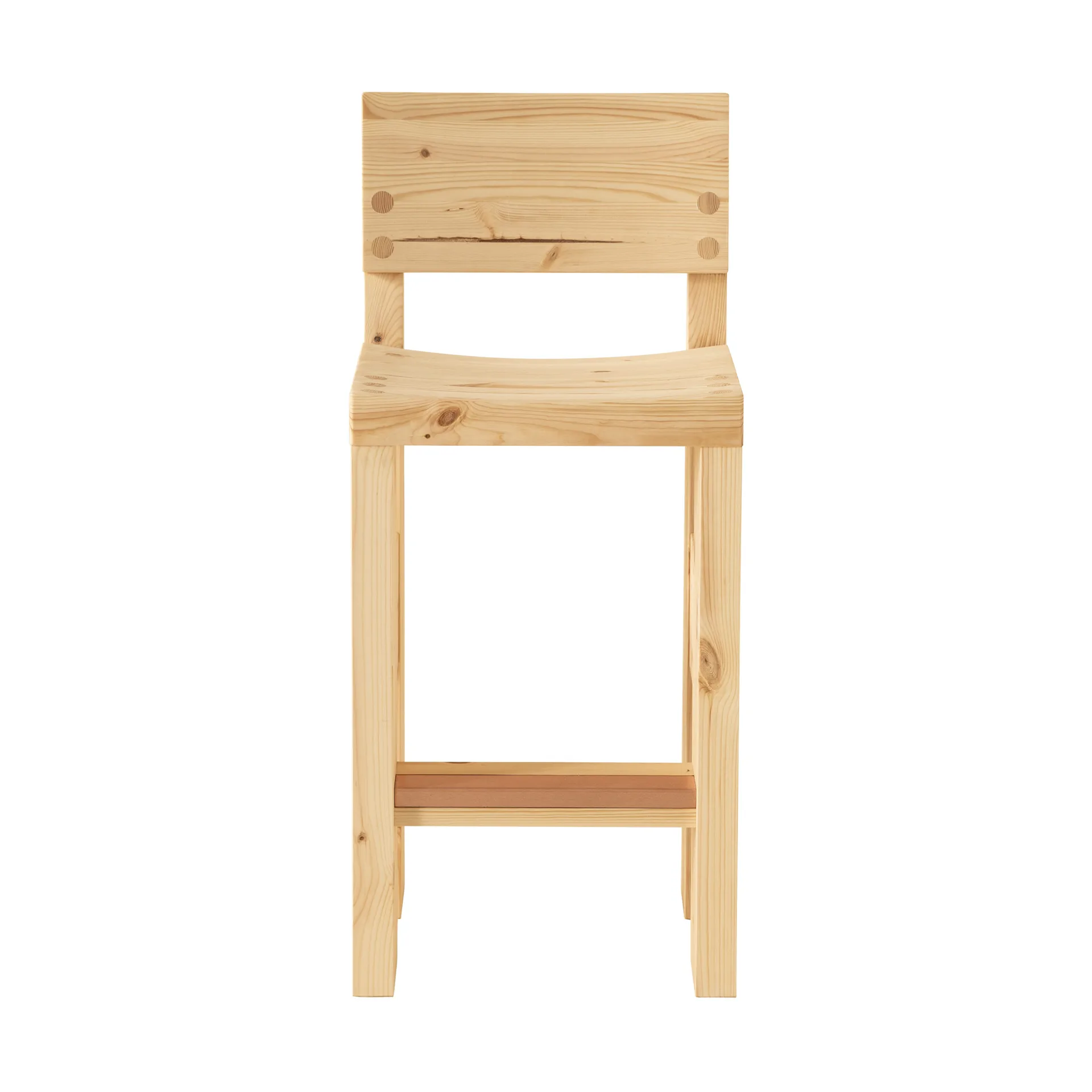 001 Bar Stool barstol, Matt oljevaxad furu, 65 cm Vaarnii