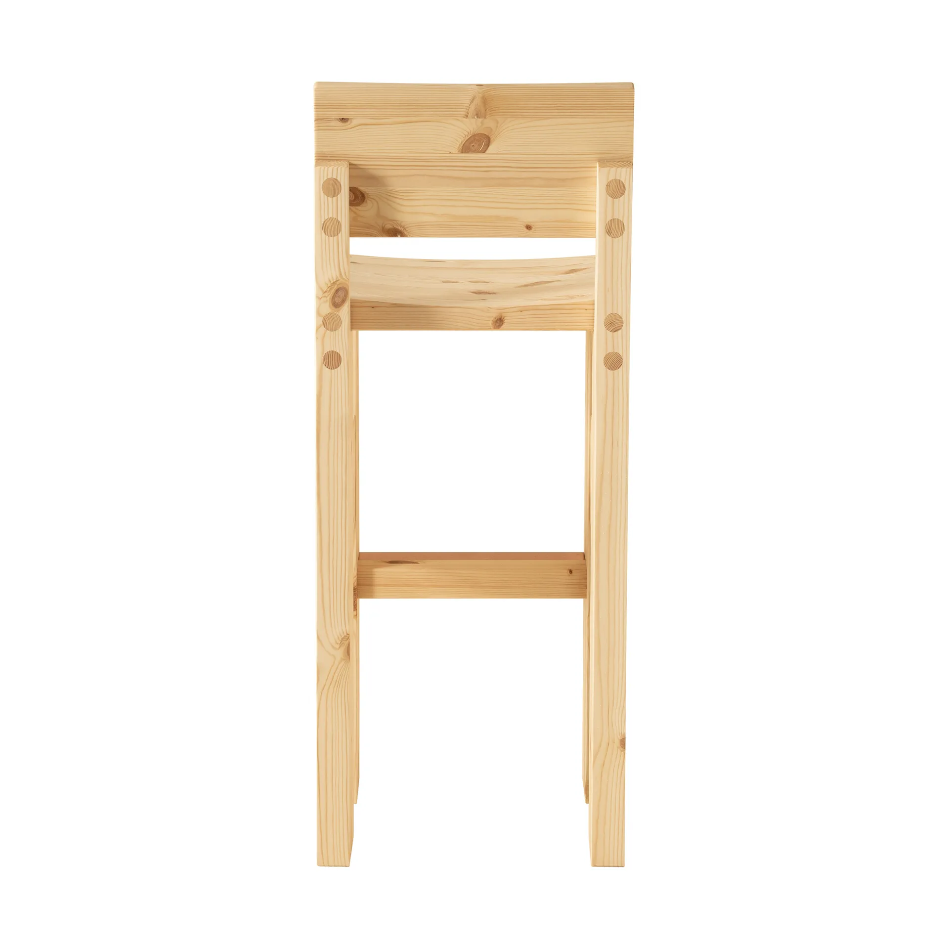 001 Bar Stool barstol, Matt oljevaxad furu, 75 cm Vaarnii