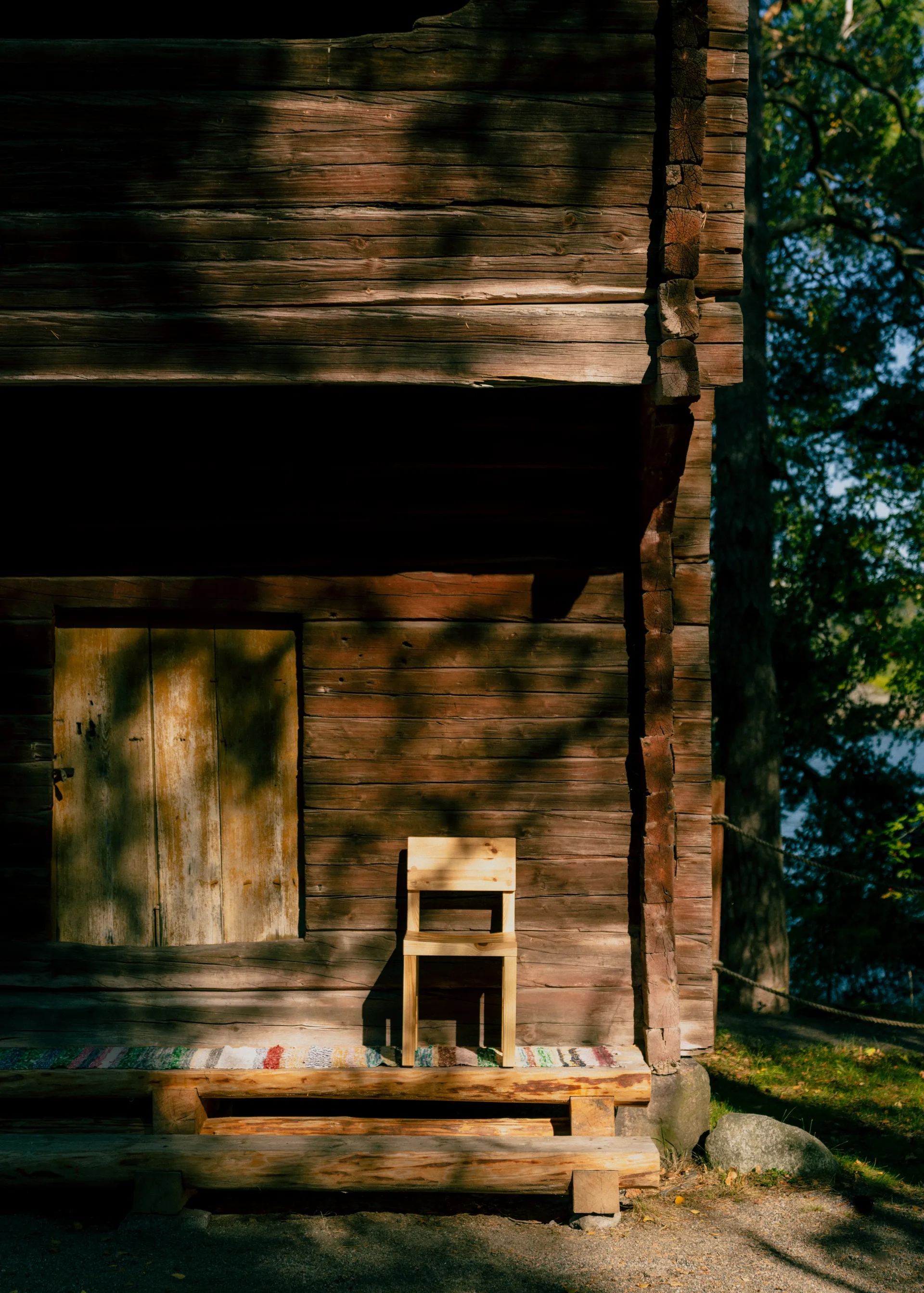 001 Dining Chair stol, Matt oljevaxad furu Vaarnii