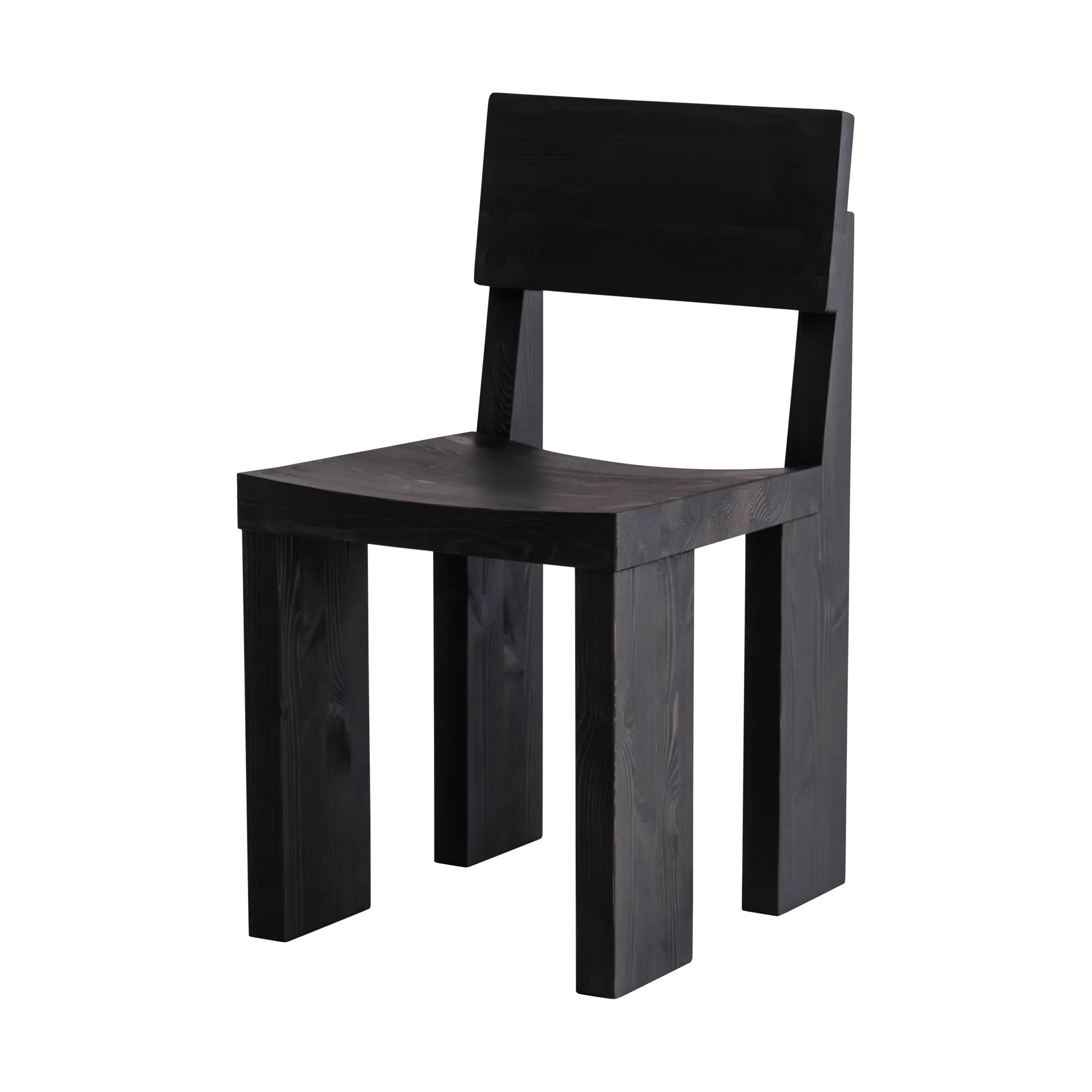 001 Dining Chair stol, Svartbetsad furu Vaarnii