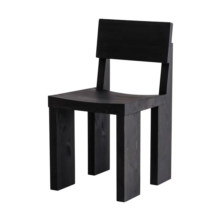 001 Dining Chair stol - Svartbetsad furu - Vaarnii
