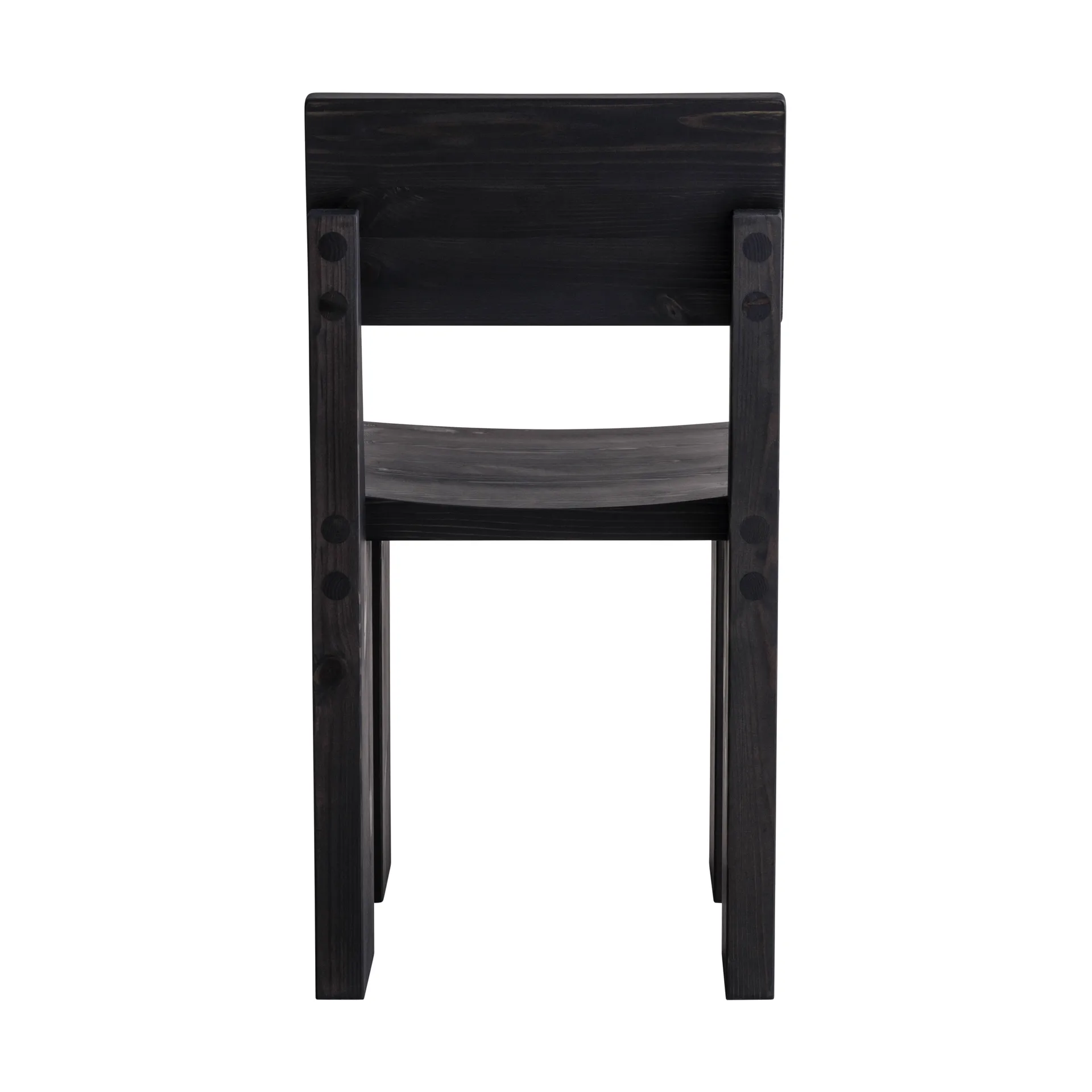001 Dining Chair stol, Svartbetsad furu Vaarnii