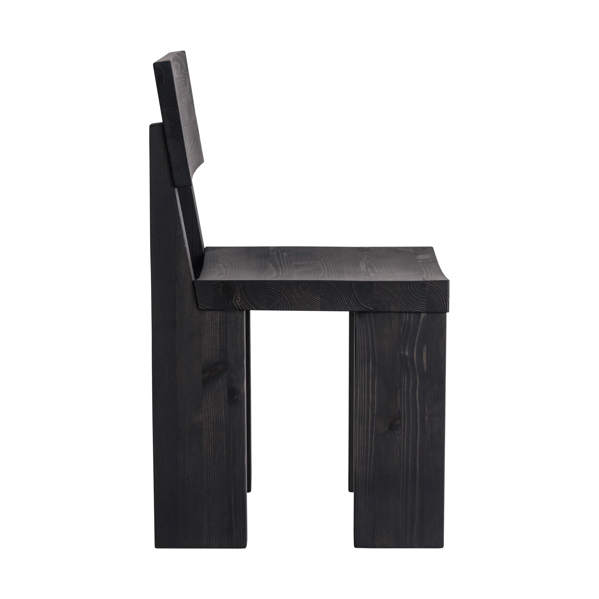 001 Dining Chair stol, Svartbetsad furu Vaarnii