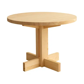 001 Dining Table matbord - Matt oljevaxad furu, Ø100x74 cm - Vaarnii