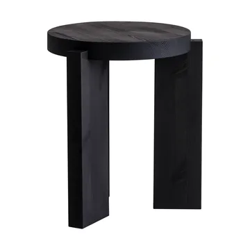001 Stool pall - Svartbetsad furu, Ø40x44 cm - Vaarnii