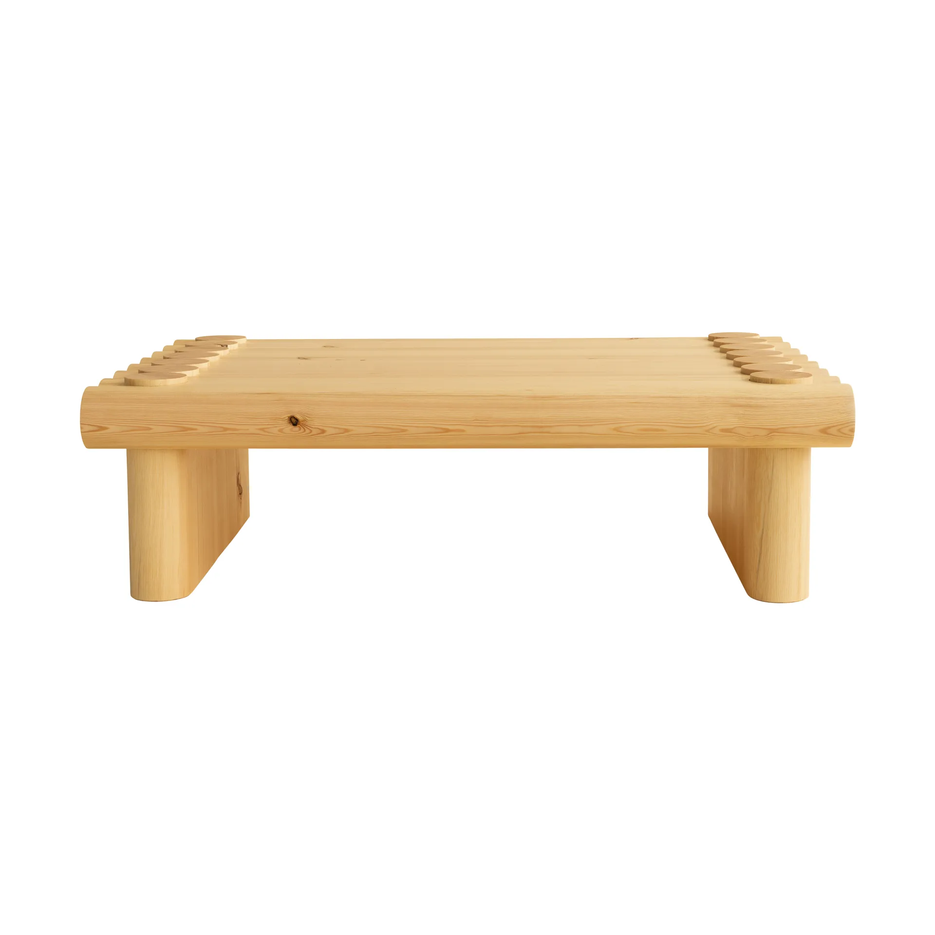 004 Coffee Table soffbord, Matt oljevaxad furu, 120x80x35 cm Vaarnii