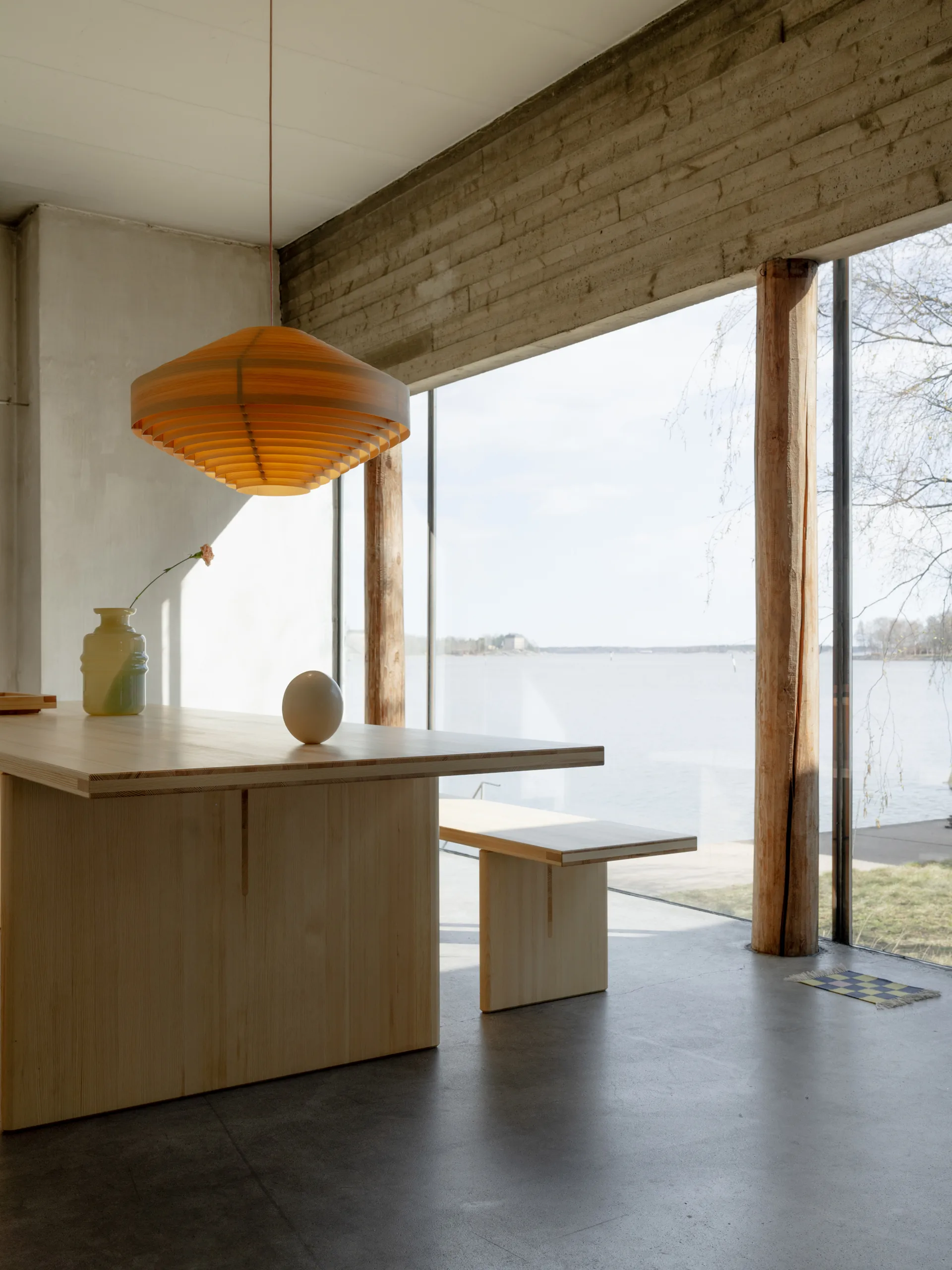 012 Kolmio Dining Table bord, Matt oljevaxad furu, 305x99x72 cm Vaarnii