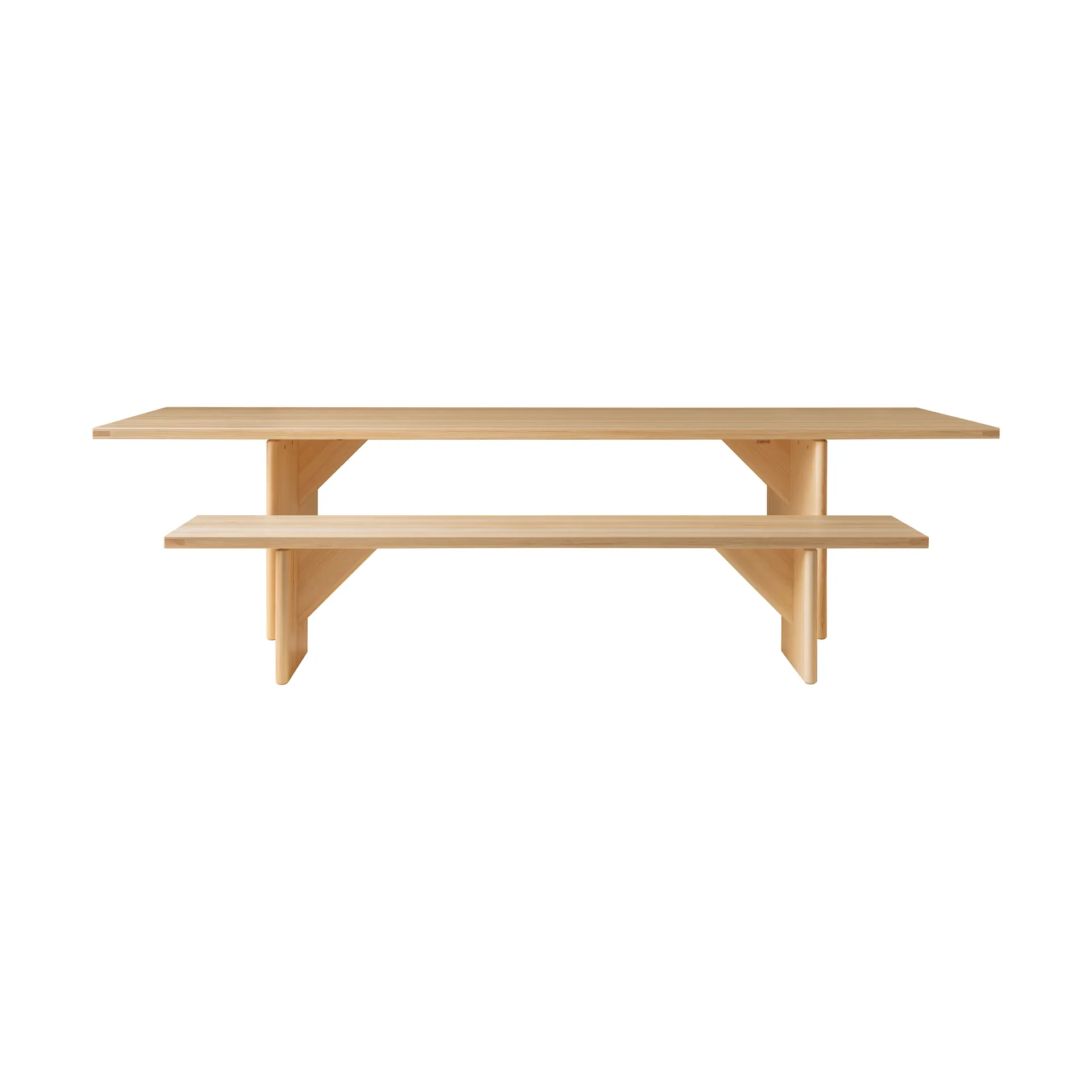 012 Kolmio Dining Table bord, Matt oljevaxad furu, 305x99x72 cm Vaarnii