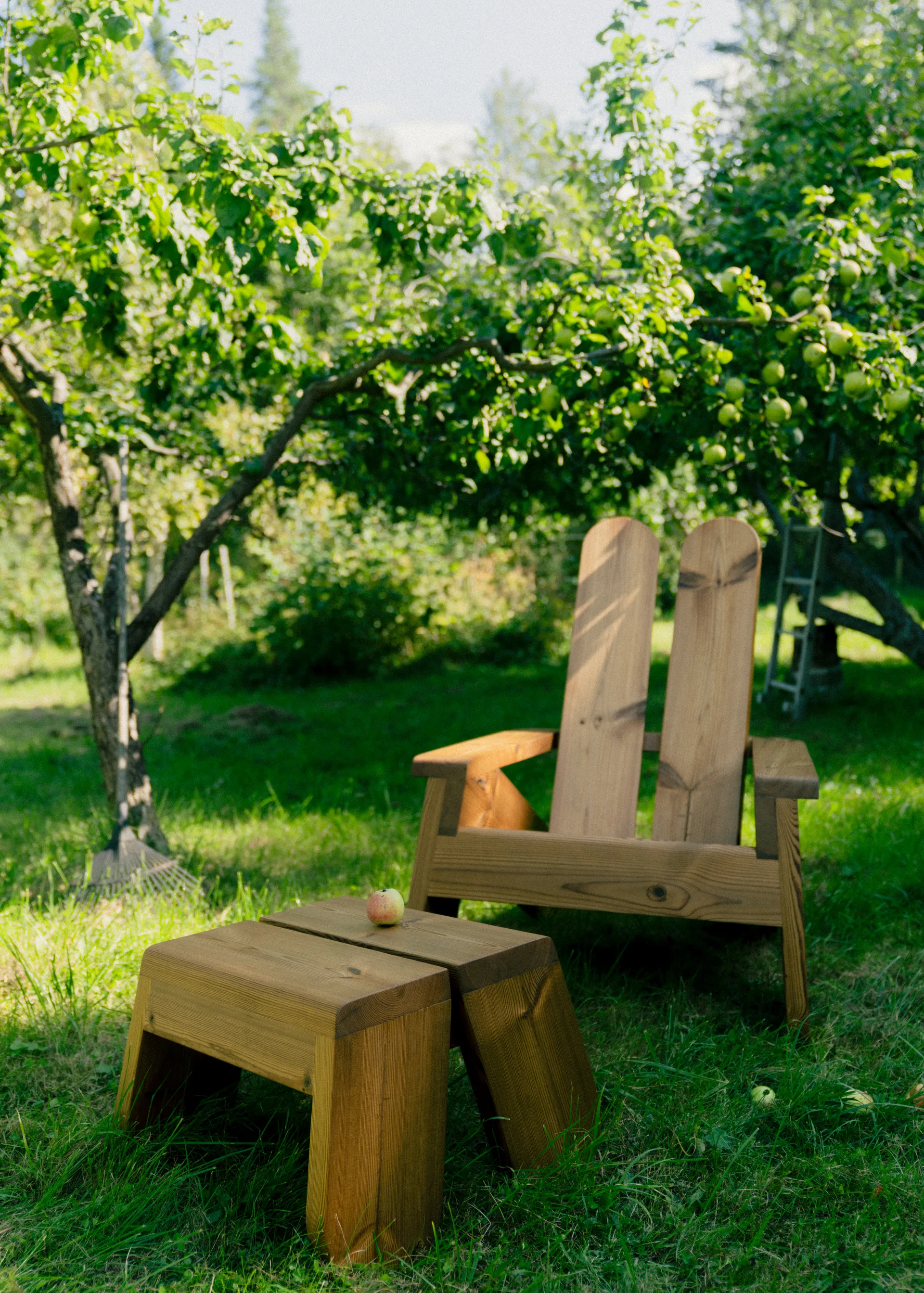 015 Peace Outdoor Foot Stool fotpall, Värmebehandlad furu Vaarnii