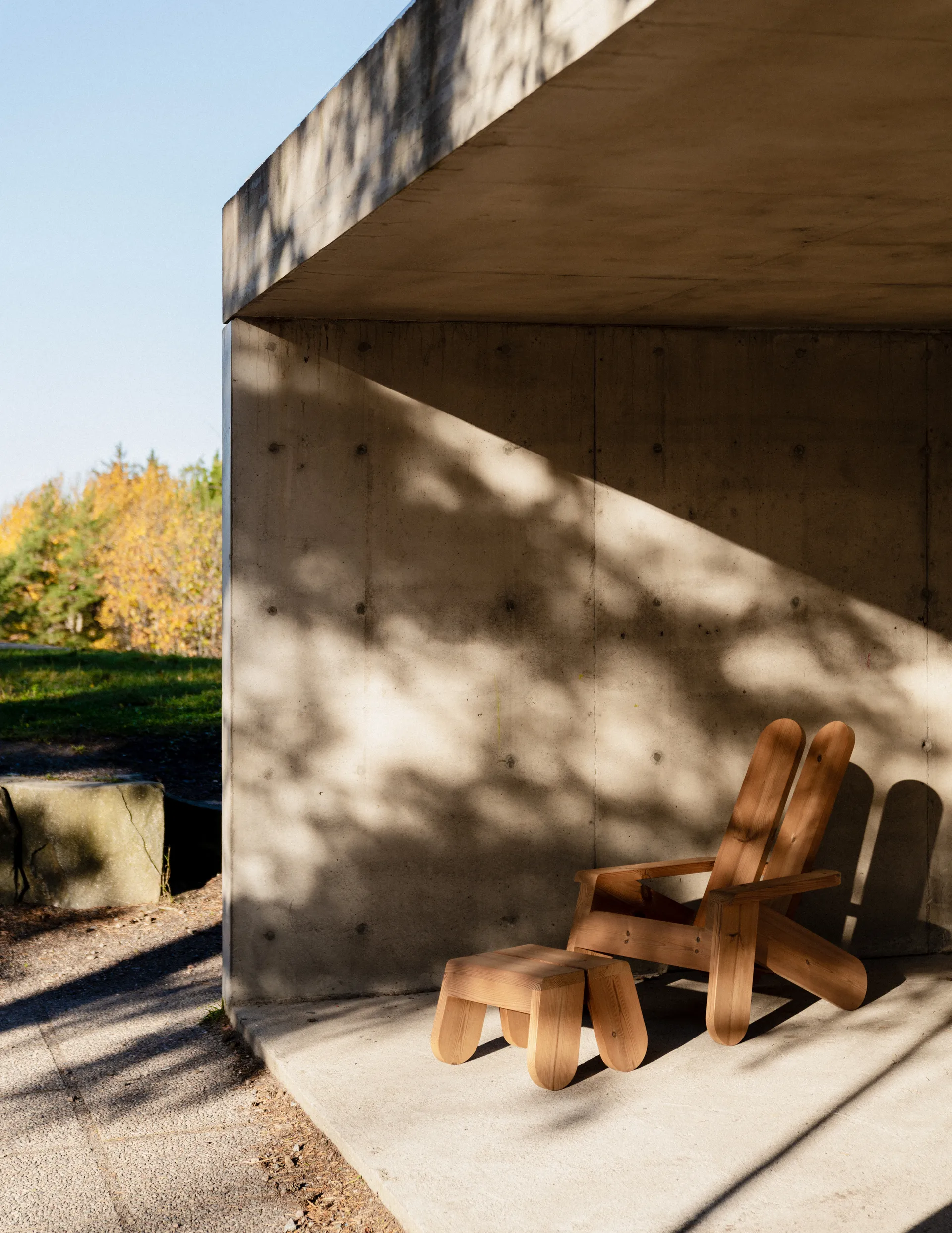 015 Peace Outdoor Lounge Chair loungestol, Värmebehandlad furu Vaarnii