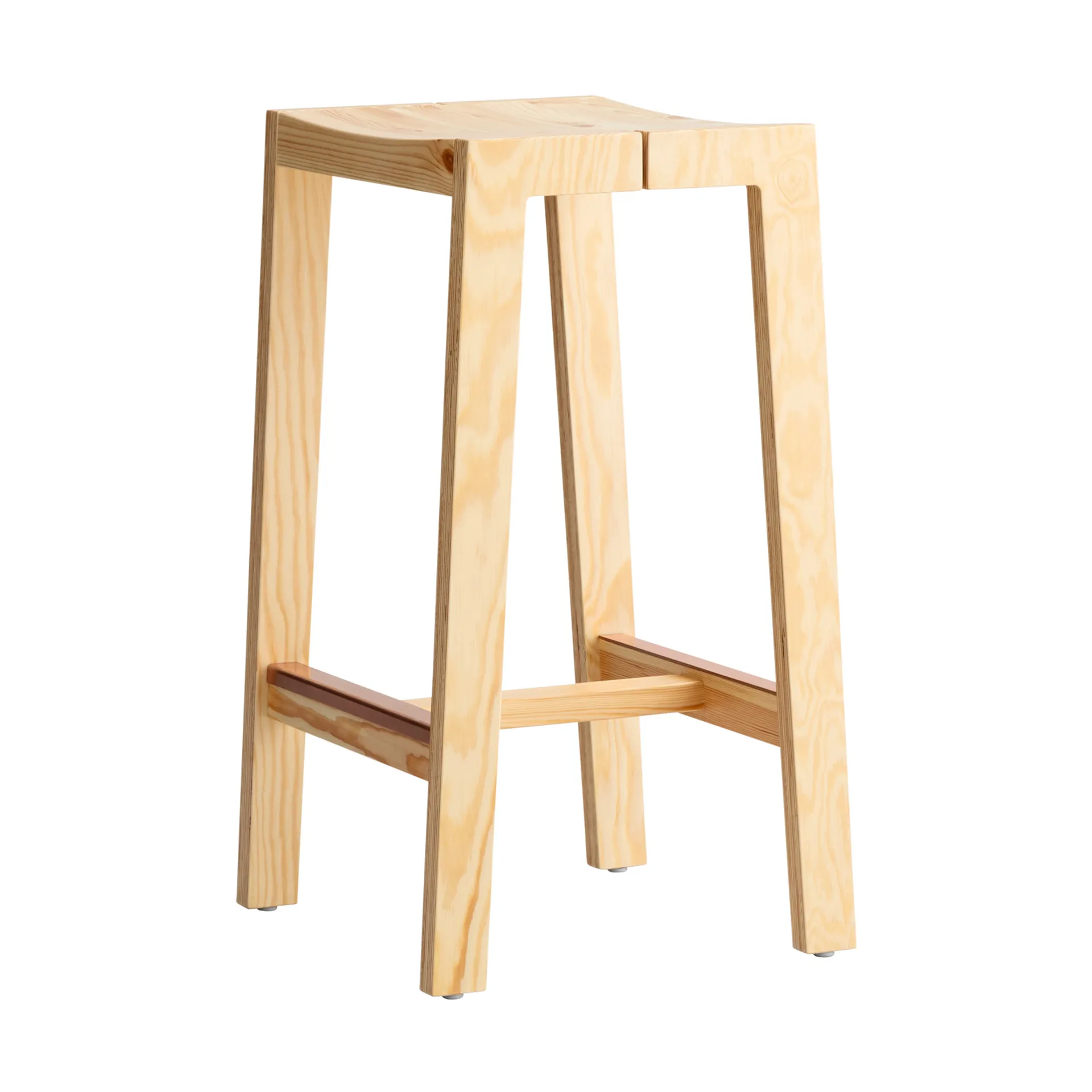 016 Maasto Bar Stool barpall, Matt oljevaxad furu, 65 cm Vaarnii