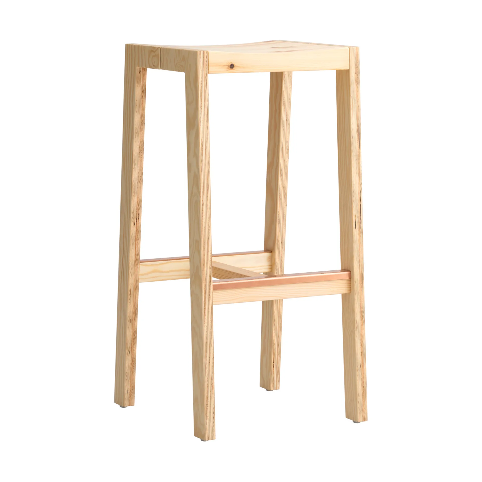 016 Maasto Bar Stool barpall, Matt oljevaxad furu, 75 cm Vaarnii