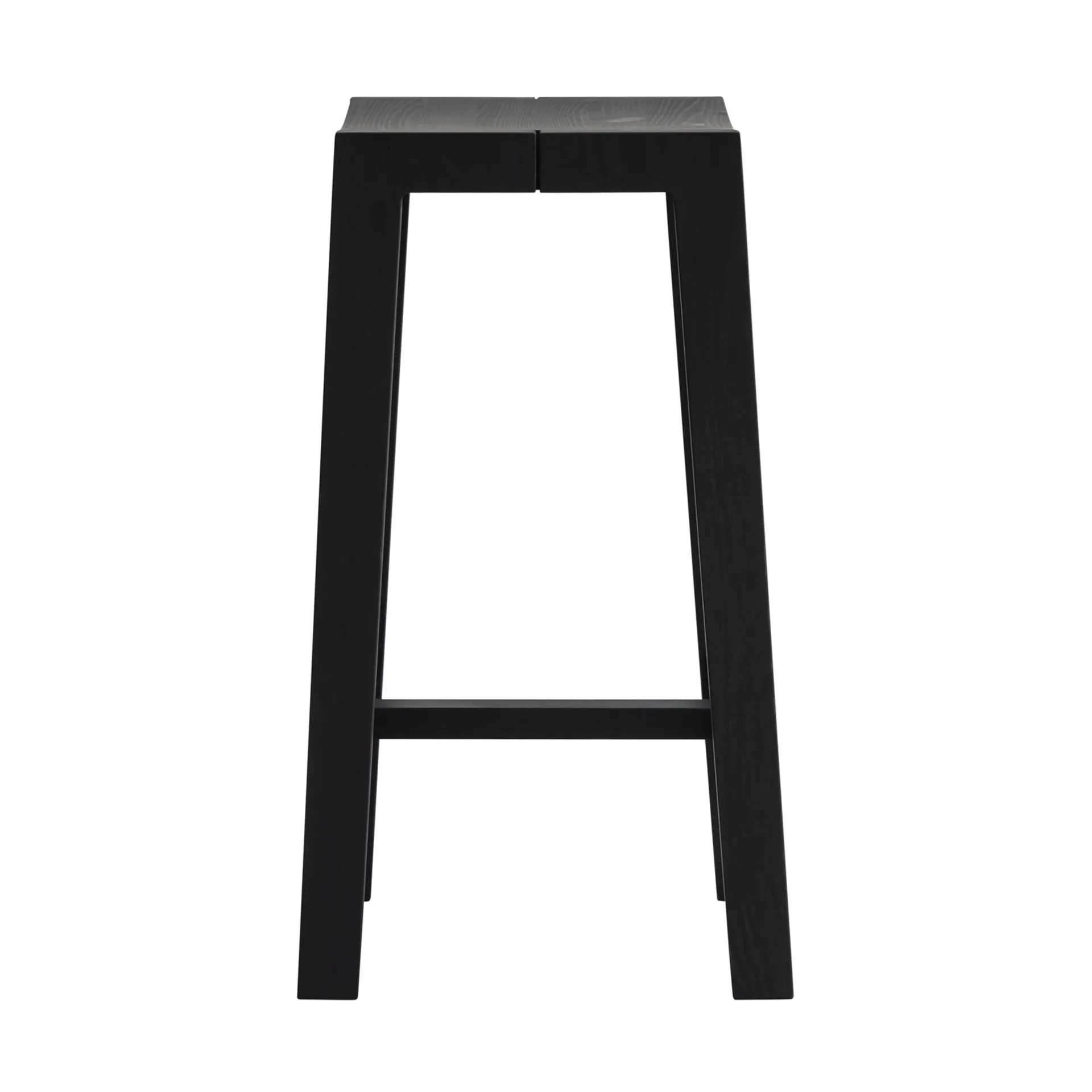016 Maasto Bar Stool barpall, Svartbetsad furu, 65 cm Vaarnii