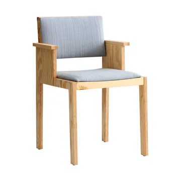 016 Maasto Dining Armchair karmstol - Matt oljevaxad furu, framsidesklädd grå - Vaarnii