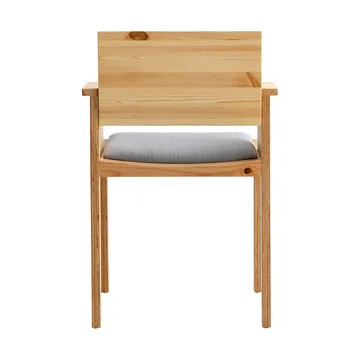 016 Maasto Dining Armchair karmstol - Matt oljevaxad furu, klädd sits grå - Vaarnii