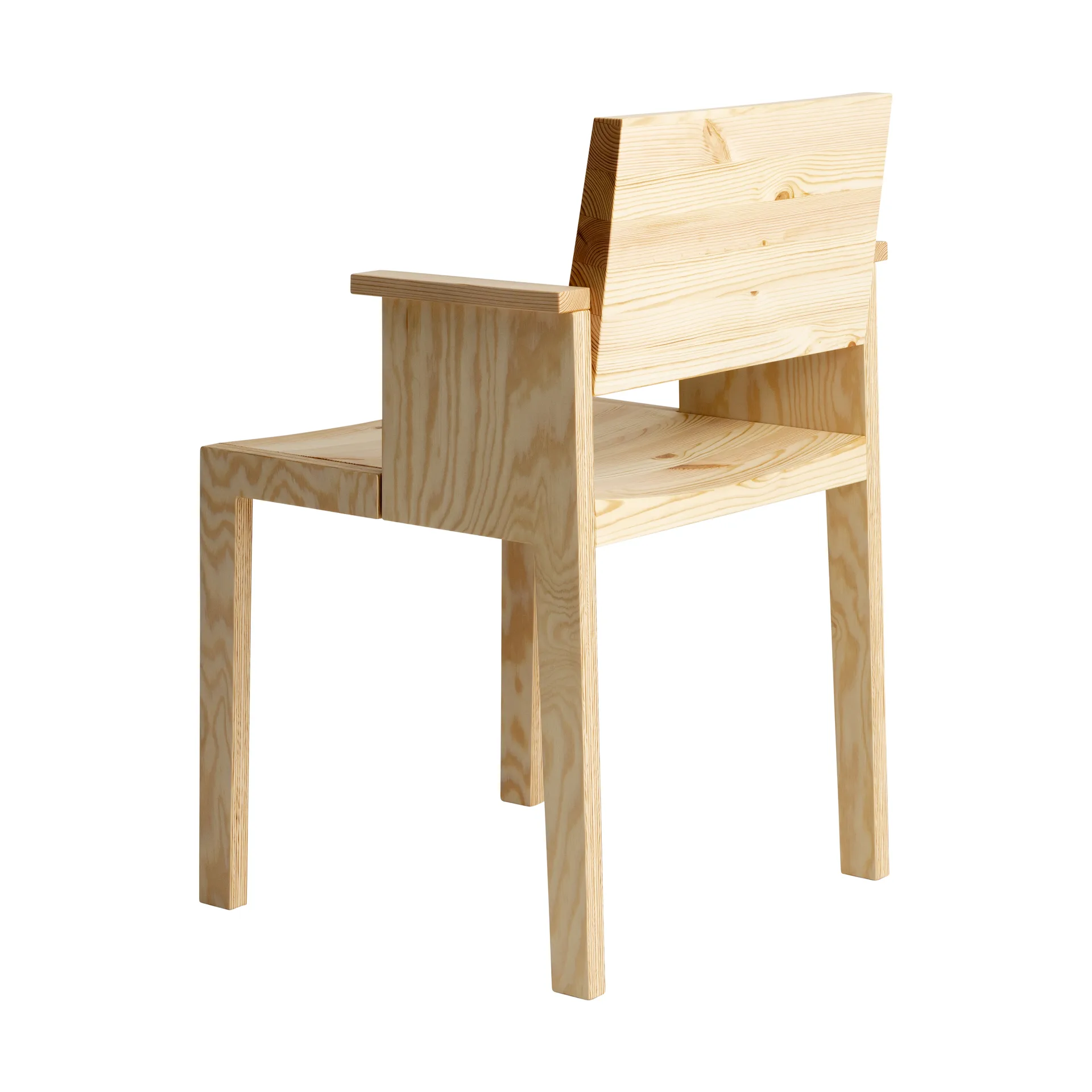 016 Maasto Dining Armchair karmstol, Matt oljevaxad furu Vaarnii