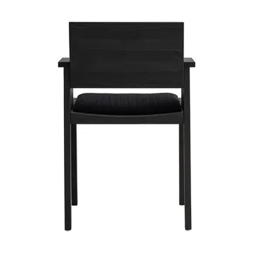 016 Maasto Dining Armchair karmstol - Svartbetsad furu, framsidesklädd svart - Vaarnii