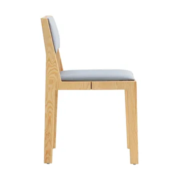 016 Maasto Dining Chair stol - Matt oljevaxad furu, framsidesklädd grå - Vaarnii