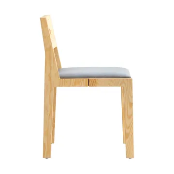 016 Maasto Dining Chair stol - Matt oljevaxad furu, klädd sits grå - Vaarnii