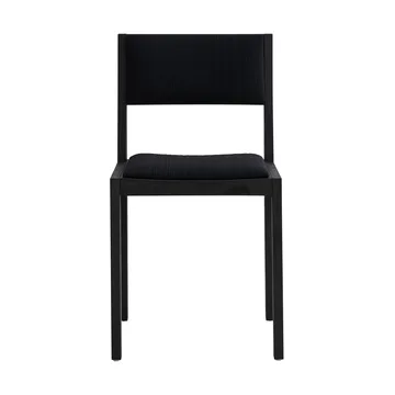 016 Maasto Dining Chair stol - Svartbetsad furu, framsidesklädd svart - Vaarnii