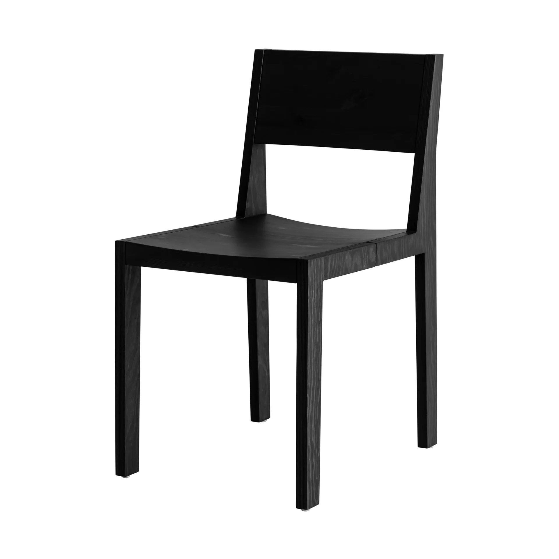 016 Maasto Dining Chair stol, Svartbetsad furu Vaarnii