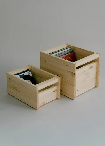 020 Koppa Crate förvaringslåda - Oljevaxad furu, large 38x43x36 cm - Vaarnii