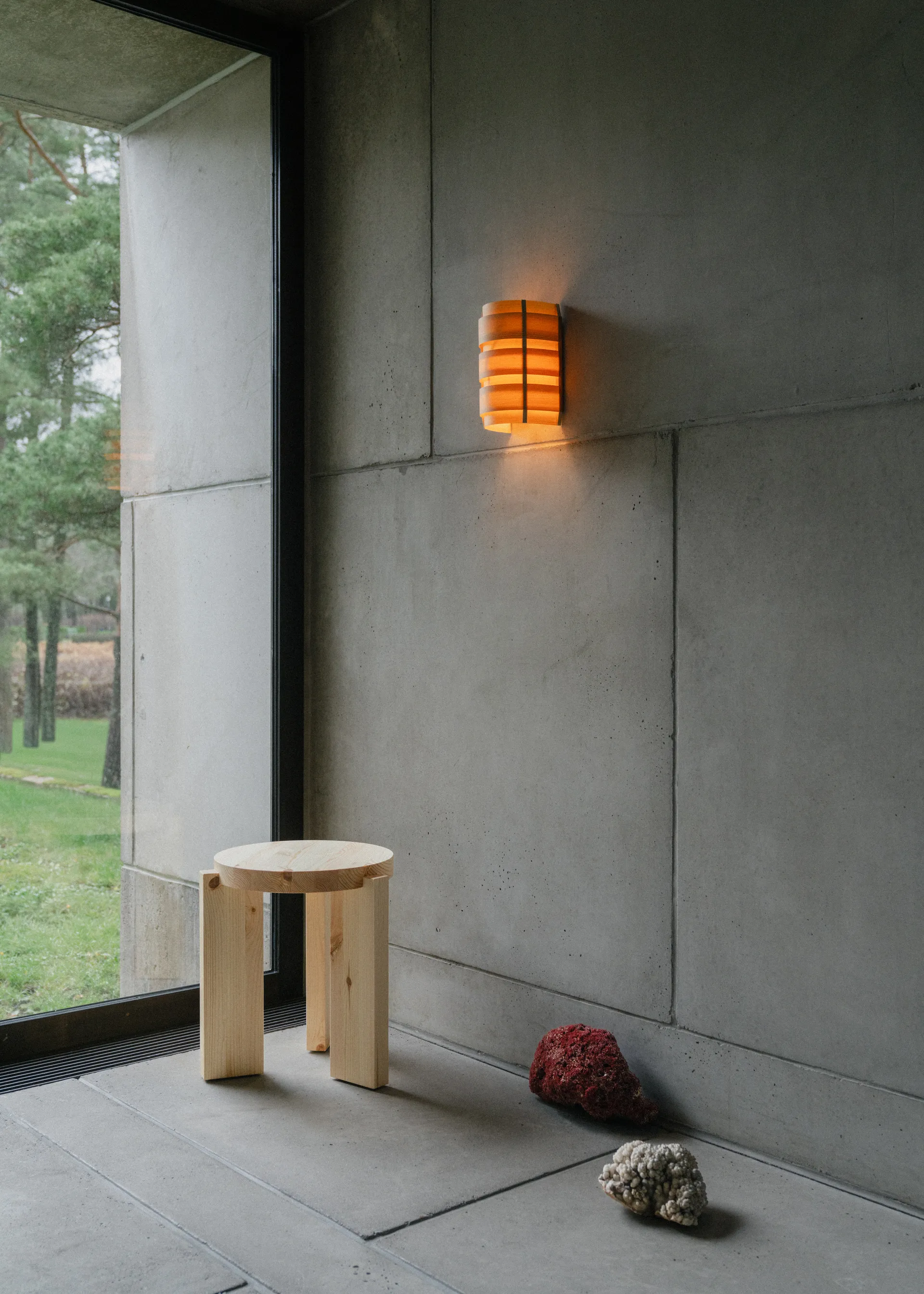 1004 Hans Wall Light vägglampa, Matt oljevaxad furu, 16x24 cm Vaarnii