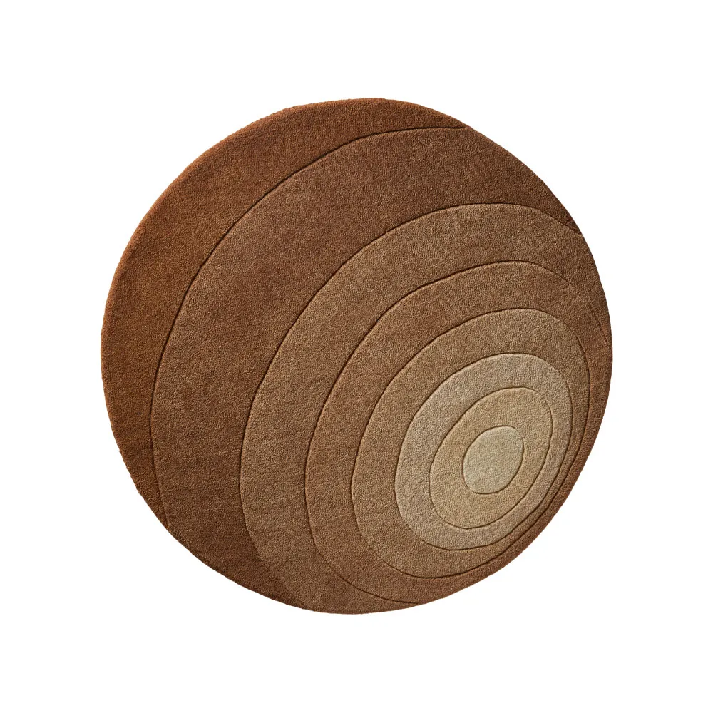 Luna matta rund, dark sand, 120 cm Verpan