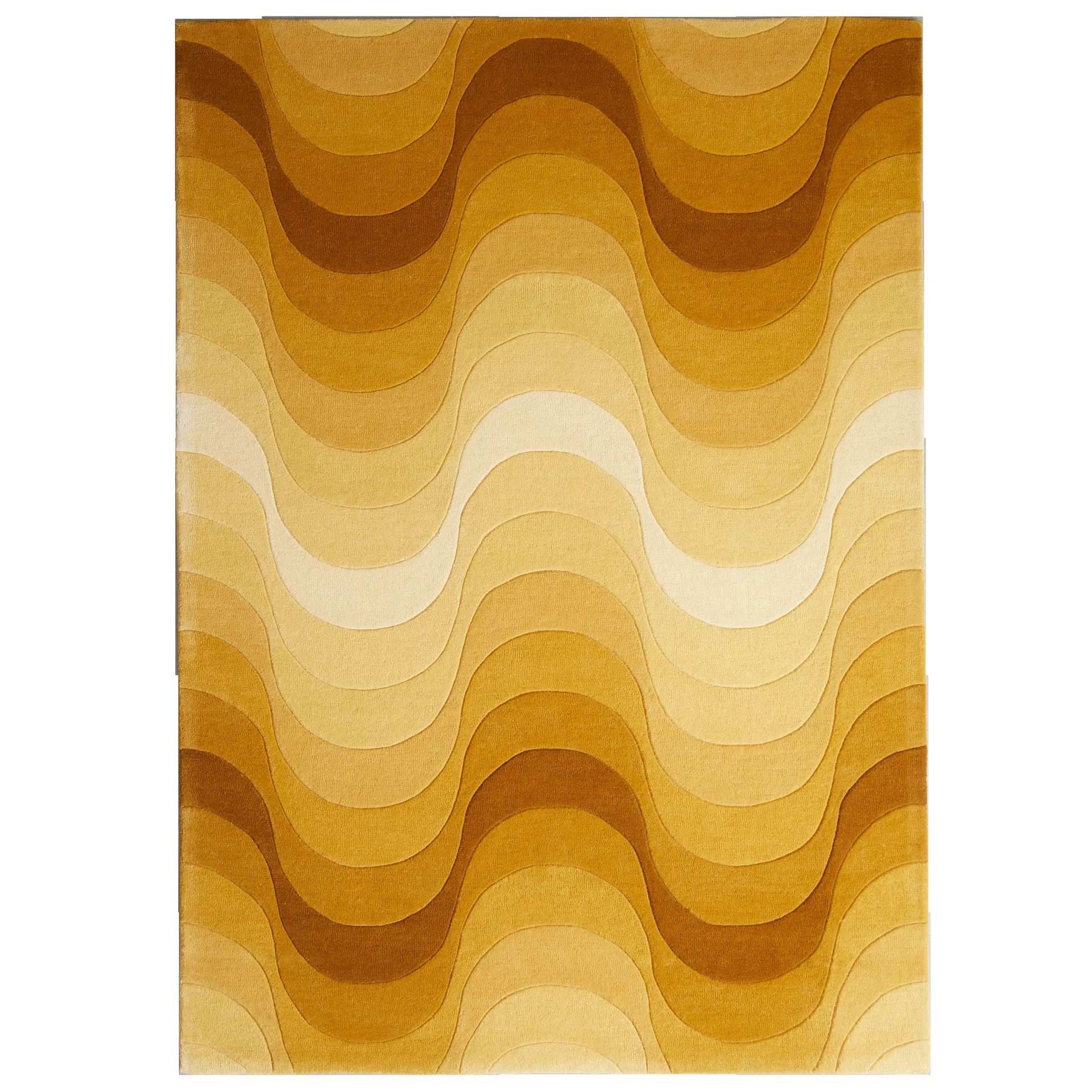 Wave matta 170x240 cm, Gul Verpan