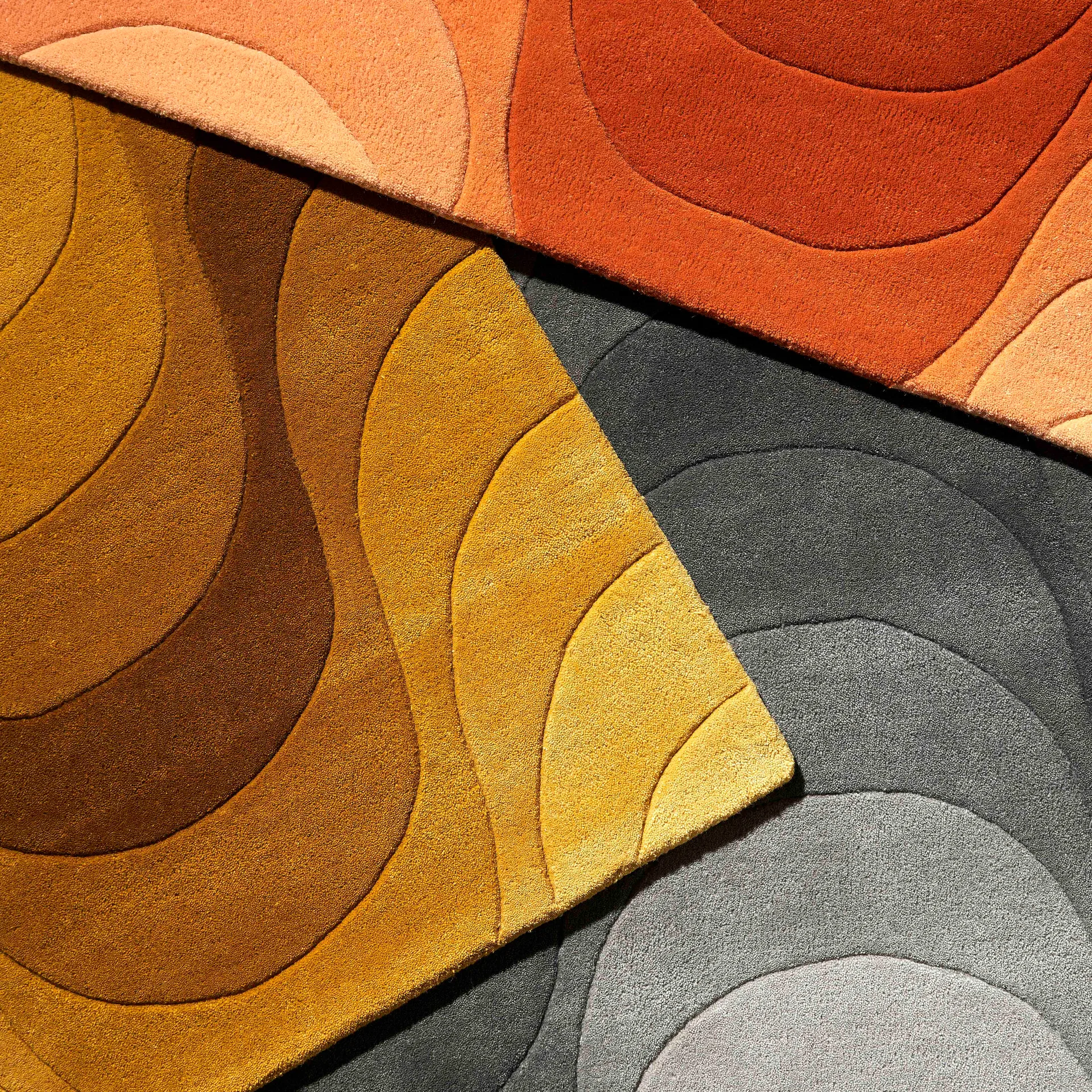 Wave matta 170x240 cm, Gul Verpan