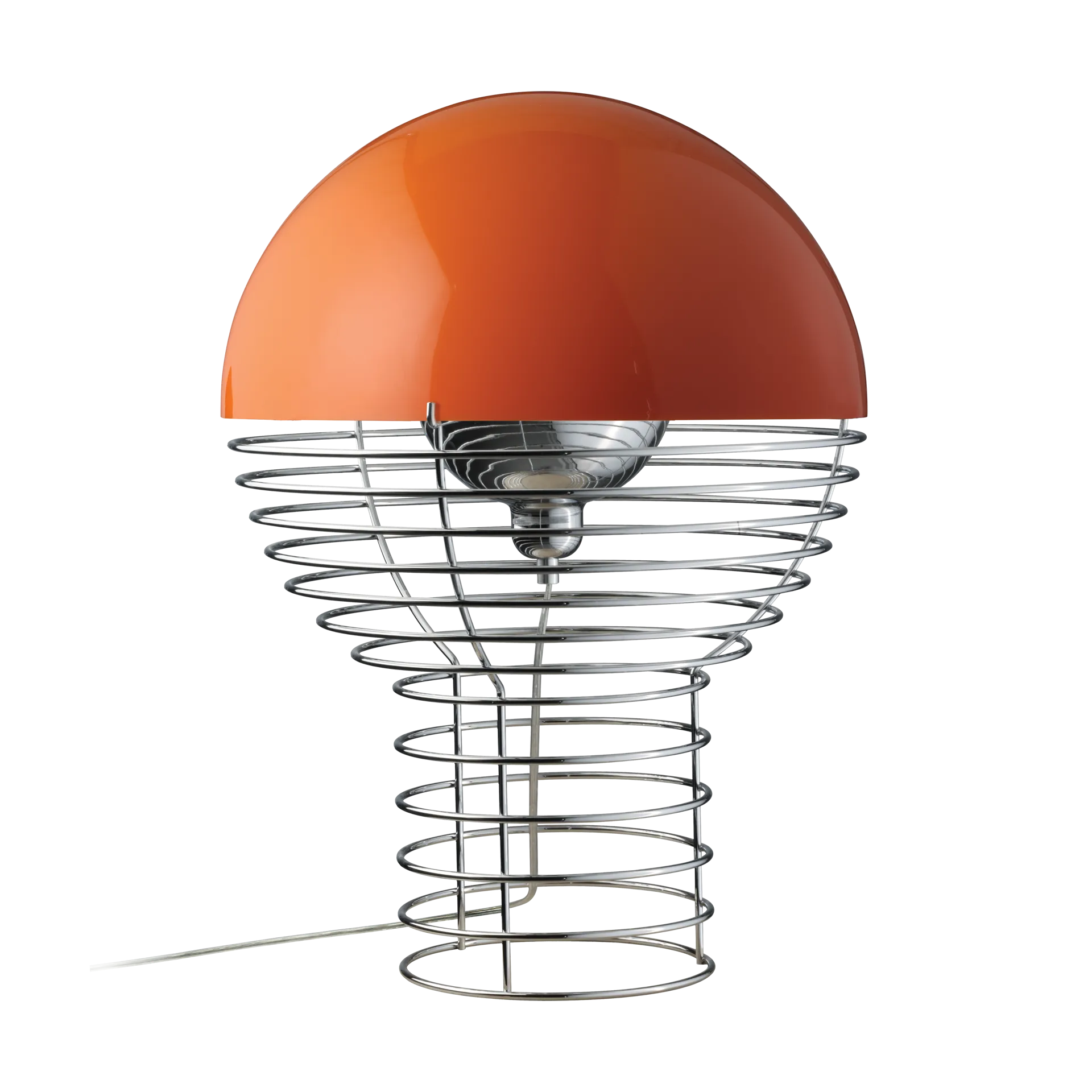 Wire bordslampa Ø40 cm, Chrome-orange Verpan